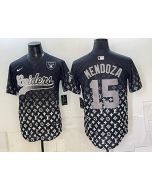 Youth Las Vegas Raiders #15 Fernando Mendoza Black Stitched Baseball Jersey (Style 8)