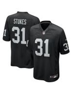 Youth Las Vegas Raiders #31 Treydan Stukes Black 2026 NFL Draft Game Jersey