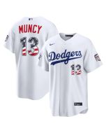 Youth Los Angeles Dodgers #13 Max Muncy White 2026 All-Star Edition Stars & Stripes Stadium Jersey (White)