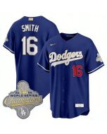 Youth Los Angeles Dodgers #16 Will Smith Royal 2026 Alternate Gold Collection Stadium Jersey