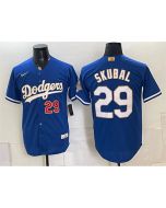 Youth Los Angeles Dodgers #29 Tarik Skubal Royal 2026 Gold Collection Stadium Jersey