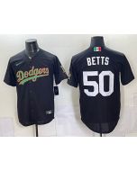 Youth Los Angeles Dodgers #50 Mookie Betts Black Mexico Jersey