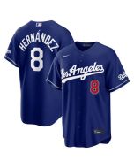 Youth Los Angeles Dodgers #8 Enrique Hernandez Royal Alternate Stadium Jersey