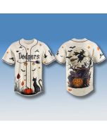 Youth Los Angeles Dodgers Cream 2025 Halloween Jersey