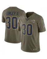 Youth Los Angeles Rams #30 Todd Gurley Olive Salute To Service Limited Stitched NFL Jersey