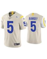 Youth Los Angeles Rams #5 Jalen Ramsey Bone Vapor Untouchable Limited Stitched Jersey