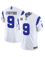 Youth Los Angeles Rams #9 Matthew Stafford White Fearsome 2026 4-Star C Patch Vapor F.U.S.E. Limited Jersey (White)