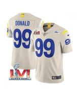 Youth Los Angeles Rams #99 Aaron Donald Bone 2022 Super Bowl LVI Vapor Untouchable Limited Stitched Jersey