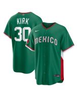 Youth Mexico Baseball #30 Alejandro Kirk Green 2026 World Baseball Classic Road Stadium Jersey