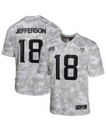 Youth Minnesota Vikings Justin Jefferson Arctic Camo 2024 Salute to Service Game Jersey (Camo)