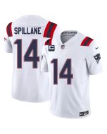 Youth New England Patriots #14 Robert Spillane White 2026 4-Star C Pach Vapor F.U.S.E. Limited Jersey (White)