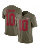 Youth New York Giants #10 Eli Manning Olive Salute To Service Limited Stitched NFL Jersey
