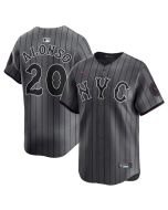 Youth New York Mets #20 Pete Alonso Graphite 2024 City Connect Limited Stitched Baseball Jersey