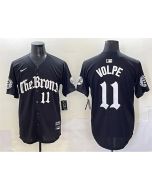 Youth New York Yankees #11 Anthony Volpe Black "Gothic Legacy Edition" Vapor Premier Limited Stitched Baseball Jersey