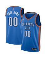 Youth Oklahoma City Thunder Blue Swingman Icon Edition Custom Jersey (Blue)