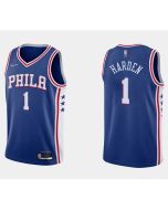 Youth Philadelphia 76ers #1 James Harden Royal Icon Edition Swingman Stitched Jersey