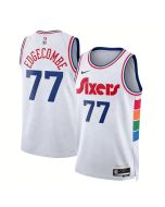 Youth Philadelphia 76ers #77 V. J. Edgecombe White 2024/25 Swingman City Edition Jersey