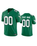 Youth Philadelphia Eagles Green Vapor F.U.S.E. Untouchable Limited Custom Jersey