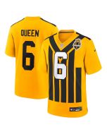 Youth Pittsburgh Steelers #6 Patrick Queen Gold Alternate 1933 Throwback Game Jersey