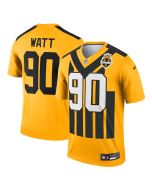 Youth Pittsburgh Steelers #90 T.J. Watt Gold Alternate 1933 Throwback Legend Player Performance Top (Gold)