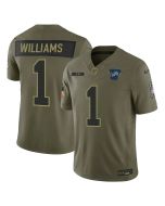 Youth's Detroit Lions #1 Jameson Williams Olive 2025 Salute to Service Retired Limited Jersey (Olive)