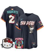 Youth San Diego Padres #2 Xander Bogaerts Obsidian 2026 City Connect x Hello Kitty Vapor Limited Jersey (City Connect)