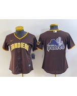 Youth San Diego Padres Brown Team Big Logo Stitched Baseball Jersey