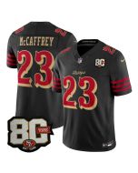 Youth San Francisco 49ers #23 Christian McCaffrey Black 80 Anniversary Rivalries Collection Vapor F.U.S.E. Limited Jersey