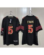 Youth San Francisco 49ers #5 Mike Evans Black 2025 Rivalries Collection Vapor Limited Jersey