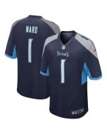 Youth Tennessee Titans #1 Cameron Ward Navy 2025 NFL Draft First Round Pick Alternate Game Jersey