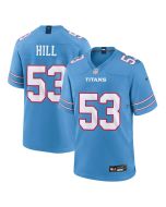 Youth Tennessee Titans #53 Anthony Hill Blue 2026 NFL Draft Game Jersey (2026)