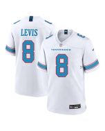 Youth Tennessee Titans #8 Will Levis White Game Jersey (White)