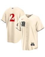 Youth Texas Rangers #2 Marcus Semien Cream 2023 City Connect Stitched Baseball Jersey