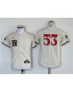 Youth Texas Rangers #53 Adolis Garcia Cream 2023 City Connect Stitched Baseball Jersey (Cream)