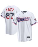 Youth Texas Rangers #67 Jacob Latz White 2026 All-Star Edition Stars & Stripes Stadium Jersey
